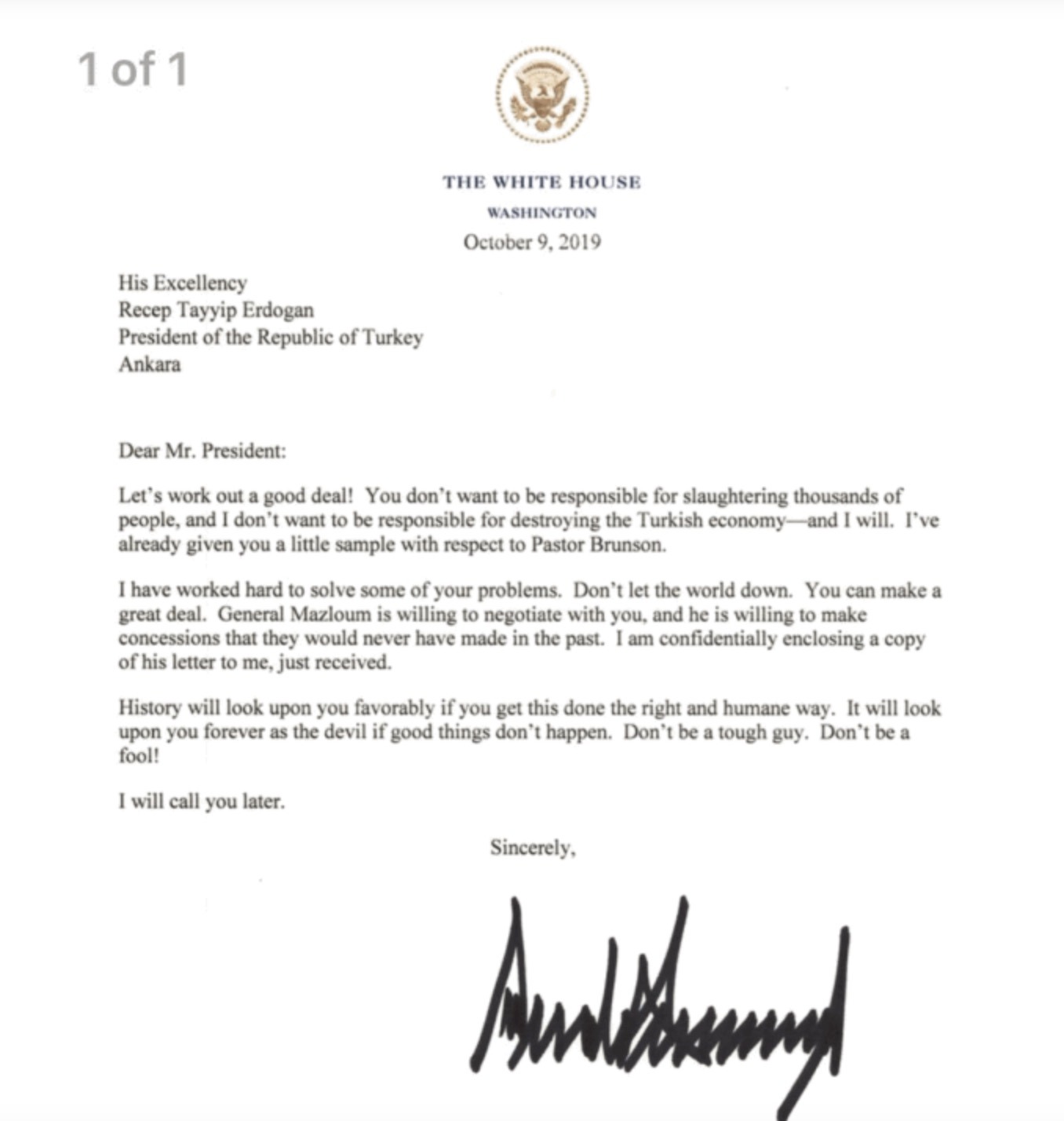 You are currently viewing Trump’s letter to Erdoğan.. When and why was it written? Do we know answers to these questions? I doubt it…