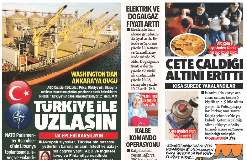 You are currently viewing Ülkemiz medyasının olağanüstü kısa bir günlük özetini sunuyorum